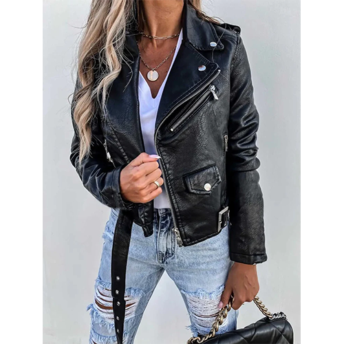 Veste imperméable femme tendance avec fermeture éclair moderne