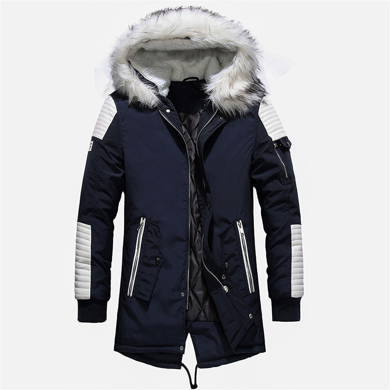 Manteau Hiver Chaud avec Capuche et Poches Profondes pour Homme