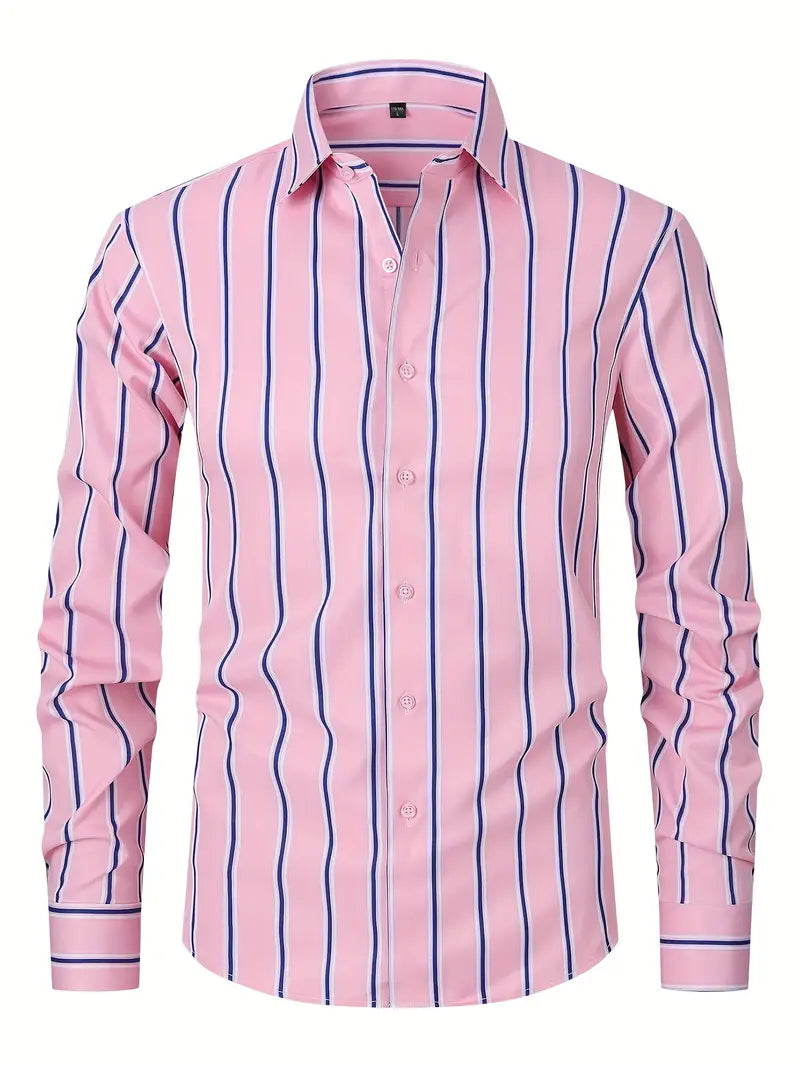 Chemise Streepée Classique pour Hommes