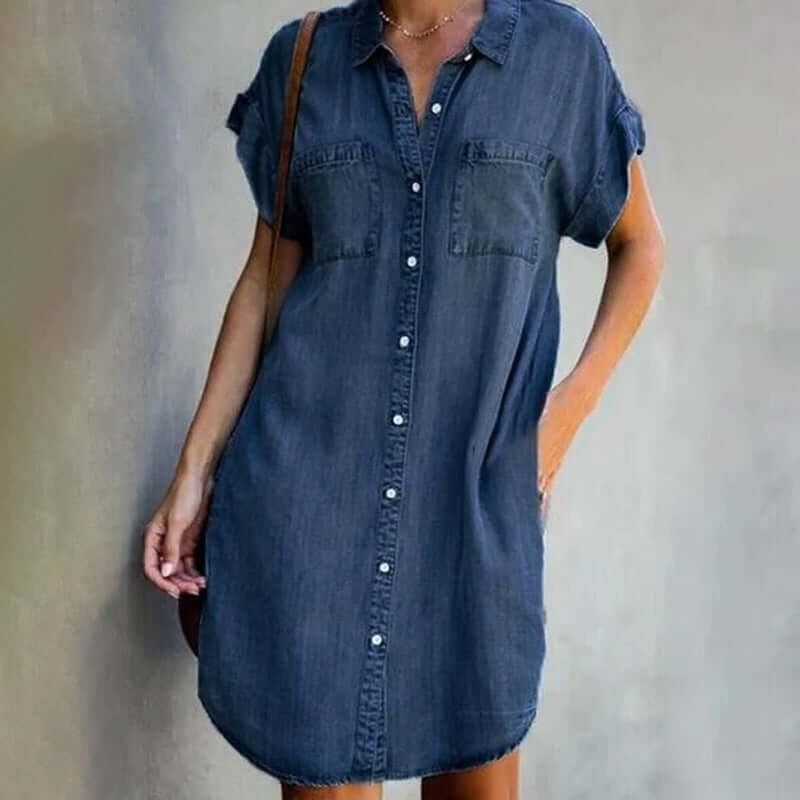 Robe Jean Femme Chic - Élégante Robe Denim Confortable pour Tous les Jours