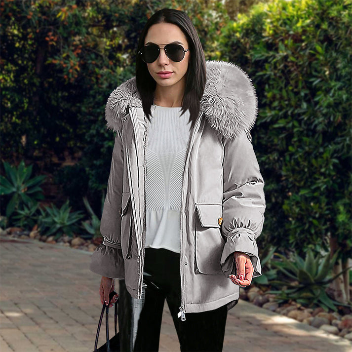 Veste Hiver Féminine avec Capuche et Poches