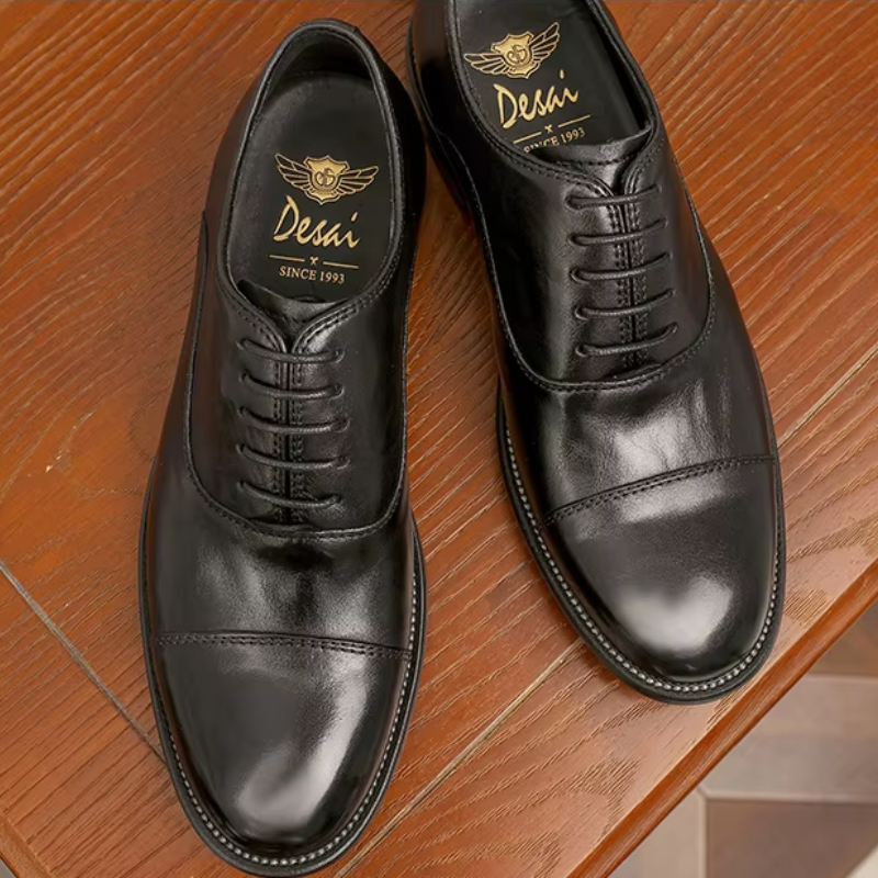 Chaussures décontractées en cuir brun homme