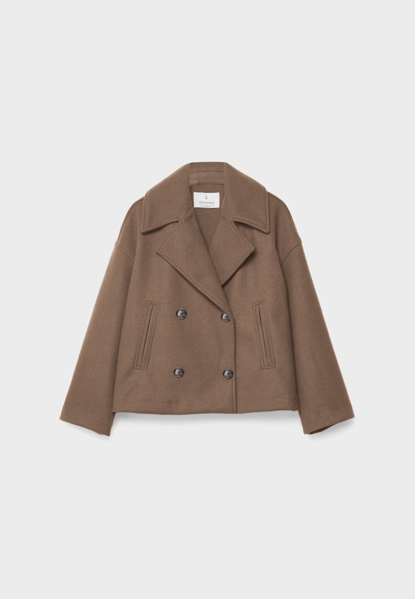 Veste Femme Élégante Tailleur Cintrée avec Col Pointu et Double Boutons