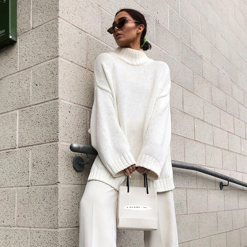 Pull Col Roulé En Cachemire Pour Femme Pour L'hiver | Oversize