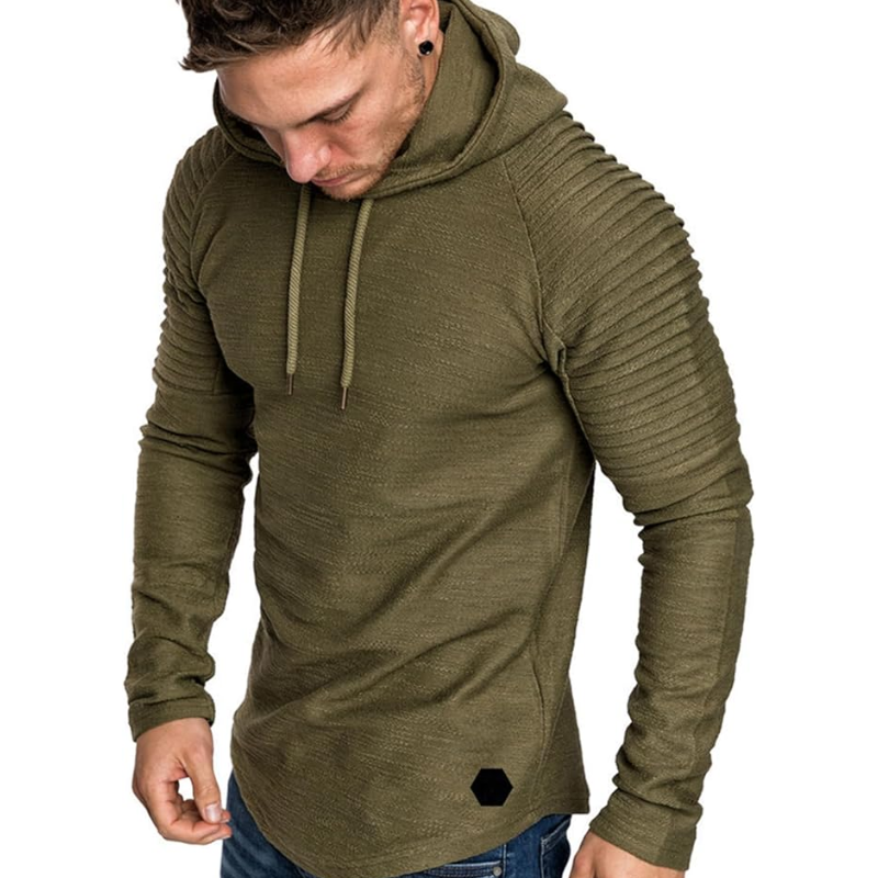 Sweat à Capuche Homme Moderne avec Manches Texturées