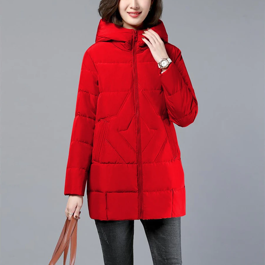Veste Douillette Col Rond Côtelée pour Femme Automne-Hiver