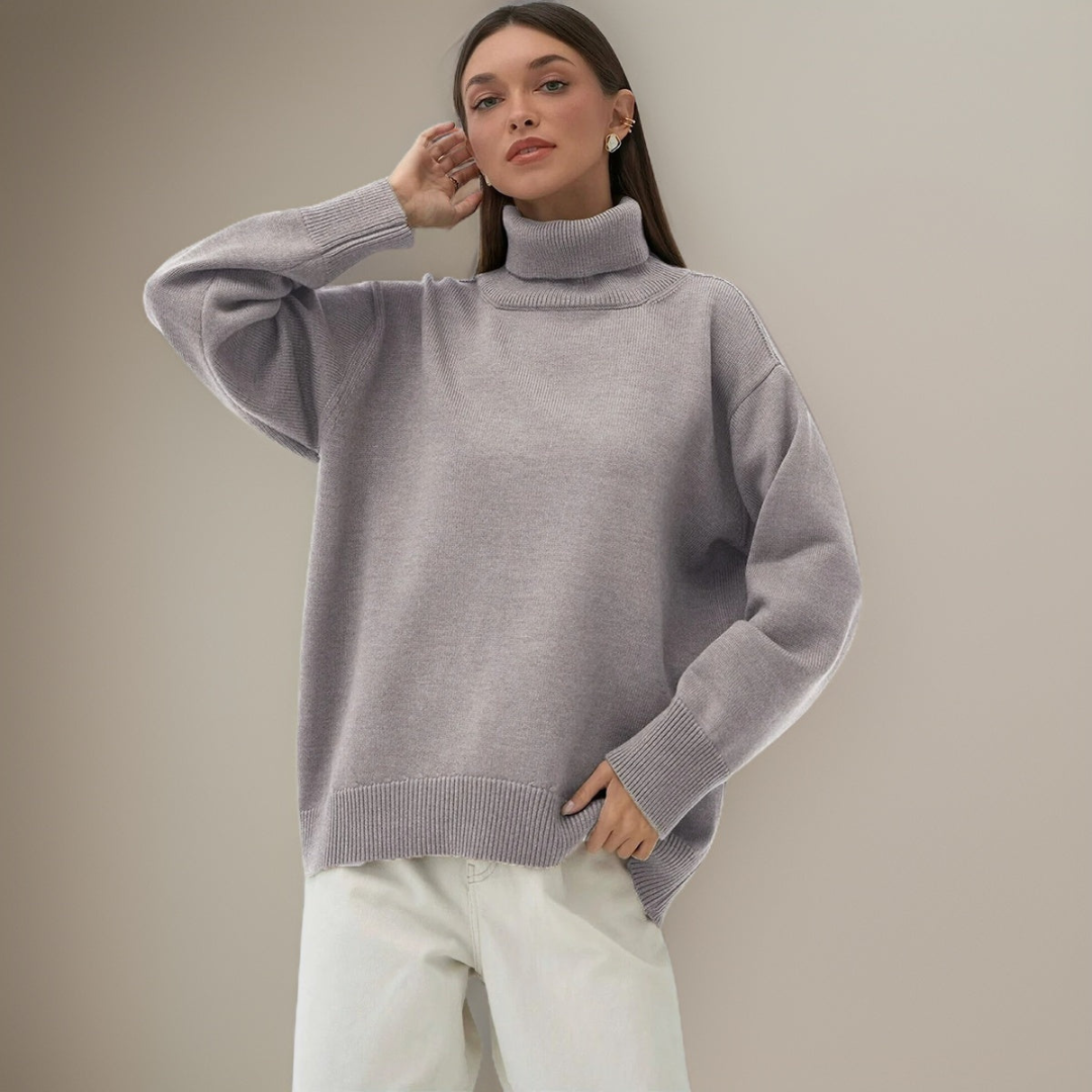 Pull Col Roulé Chic Féminin Hiver