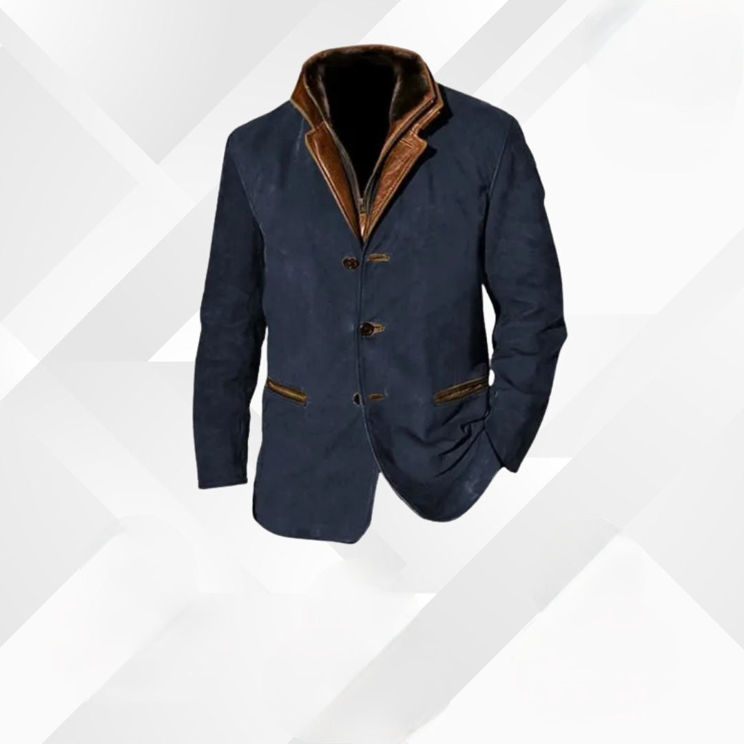 Veste Classique Homme Col Montant Boutons Autour