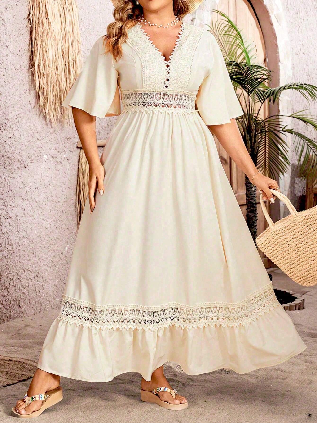 Robe Élégante Nocturne Dentelle Femmes