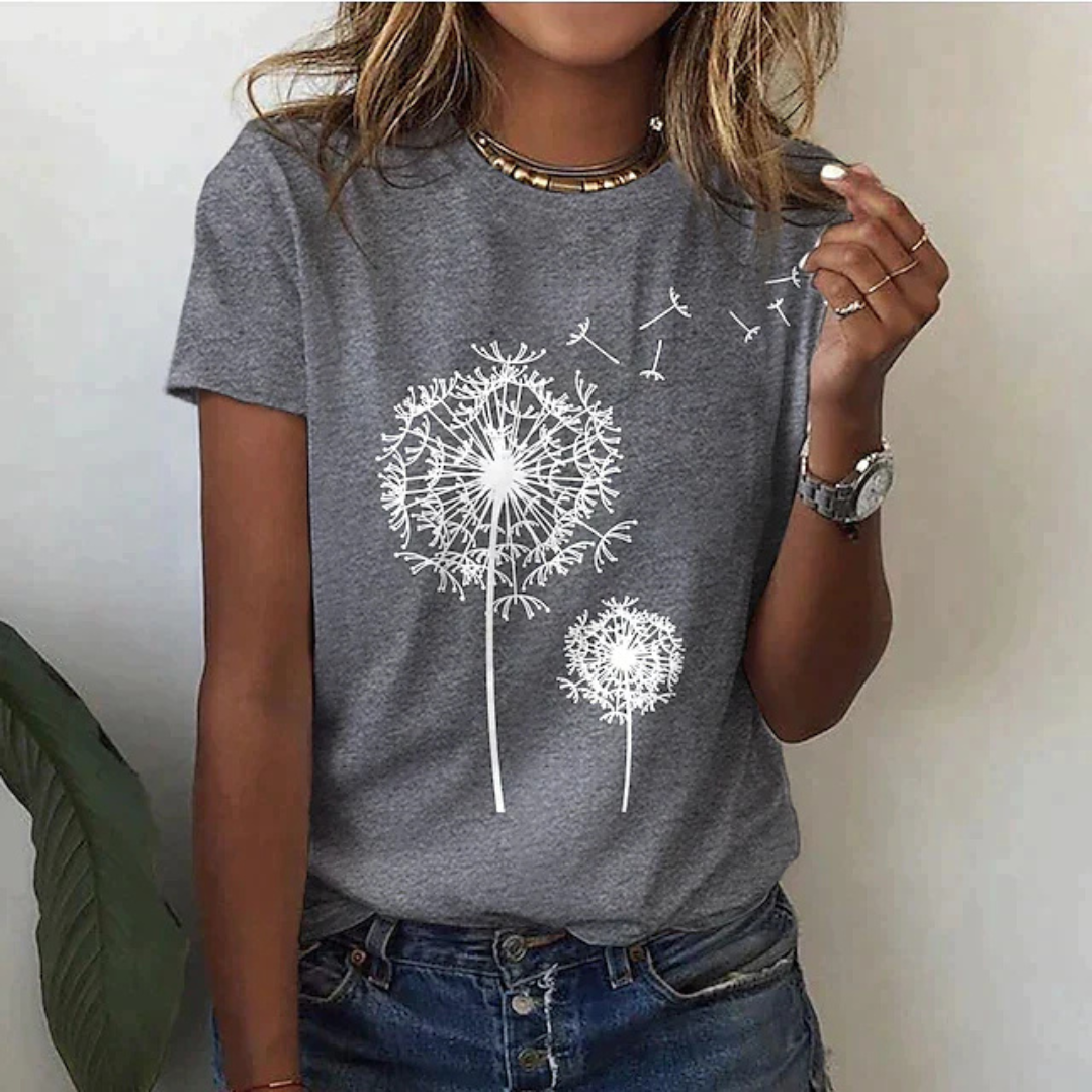 T-shirt Femme Casual Manches Courtes Coloré