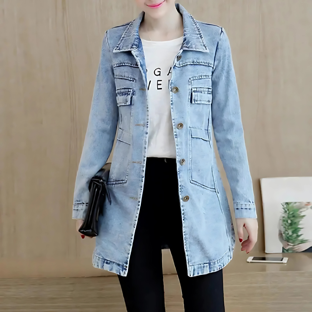 Veste femme élégante à manches longues et poches pratiques