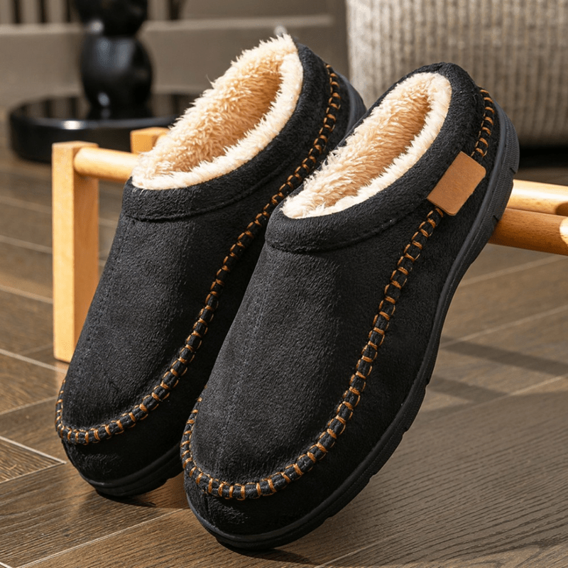 Chaussons Homme Confort Peluche - Pantoufles Chaude et Douillettes
