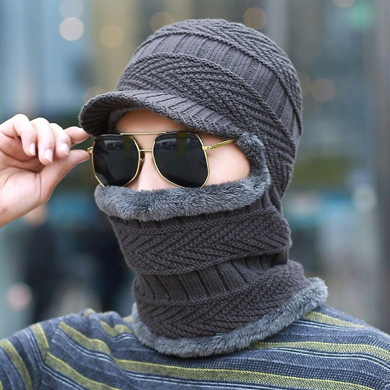 Bonnet Hivernal Douillet avec Visière pour Adulte