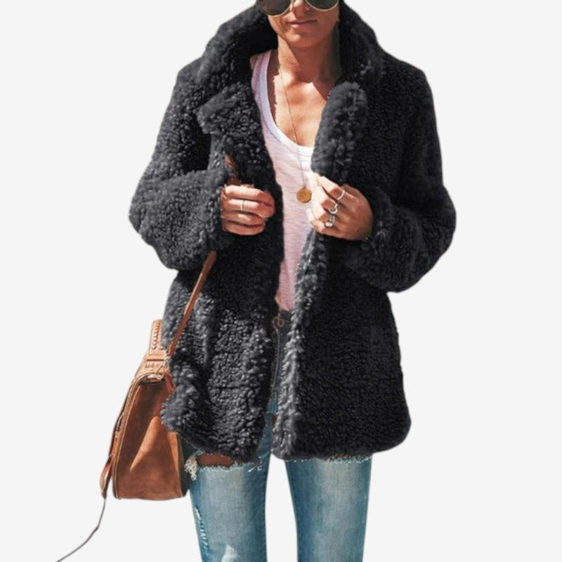Veste Hiver Élégante avec Capuche et Fermeture Éclair