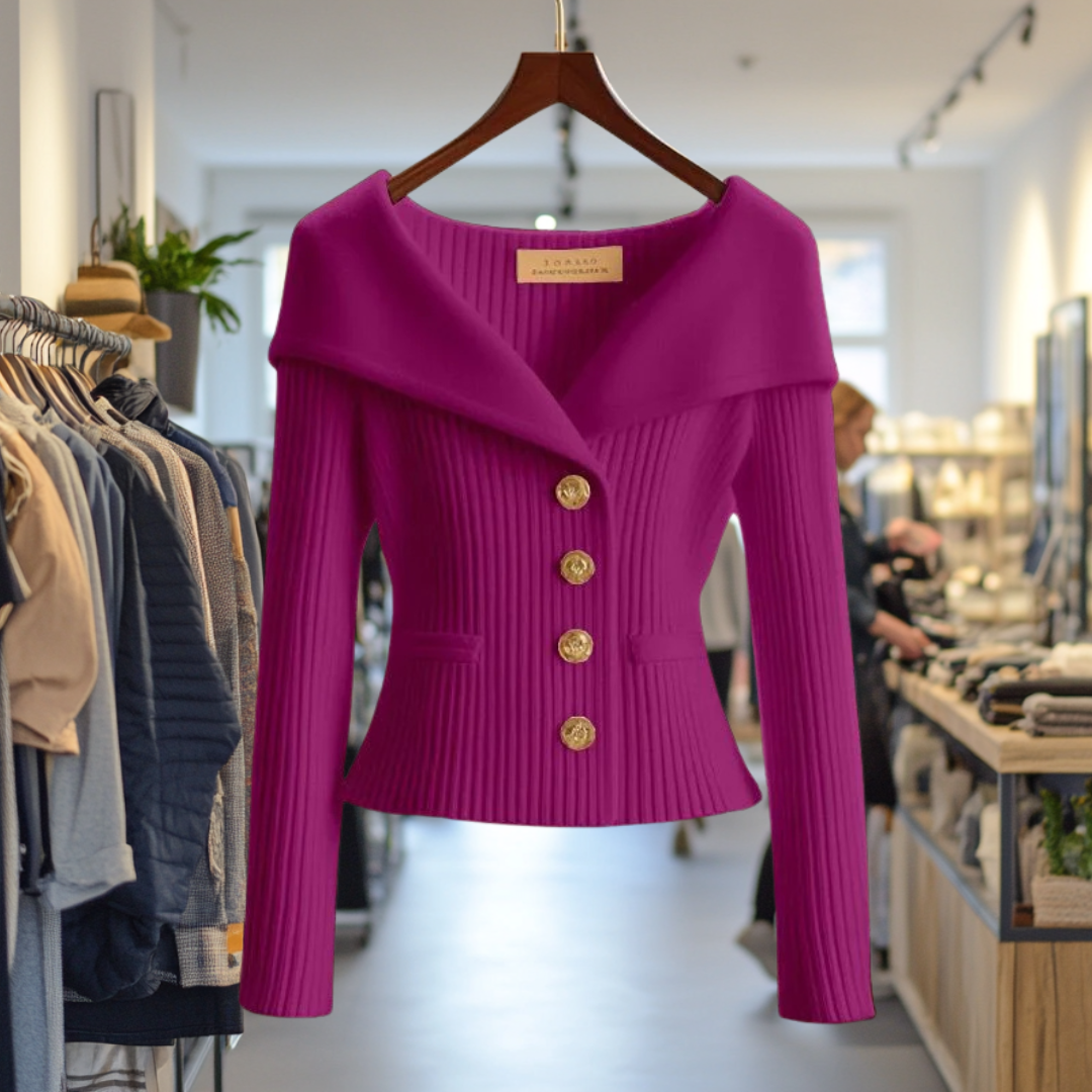 Gilet épais jaune vif pour femme