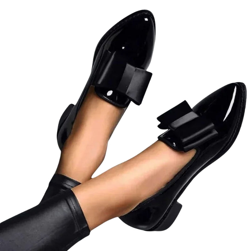 Chaussures à Talon Haut avec Nœud et Bout Arrondi