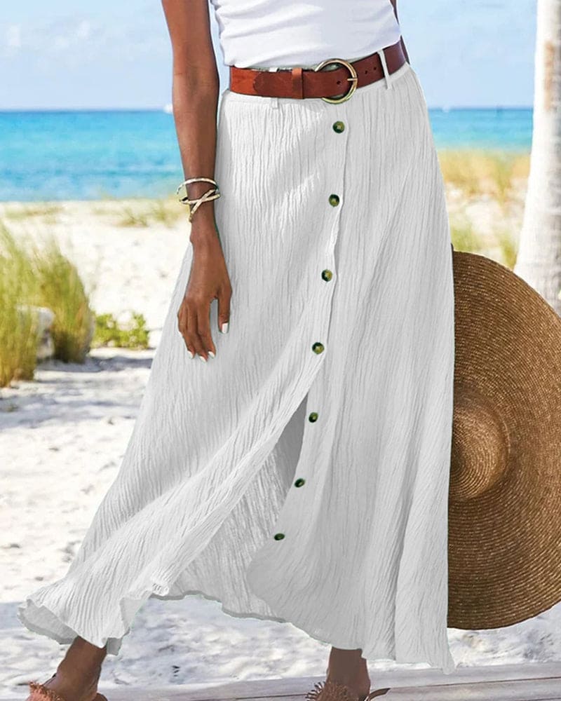 Jupe Longue Été Verte décontractée pour Femme Plage