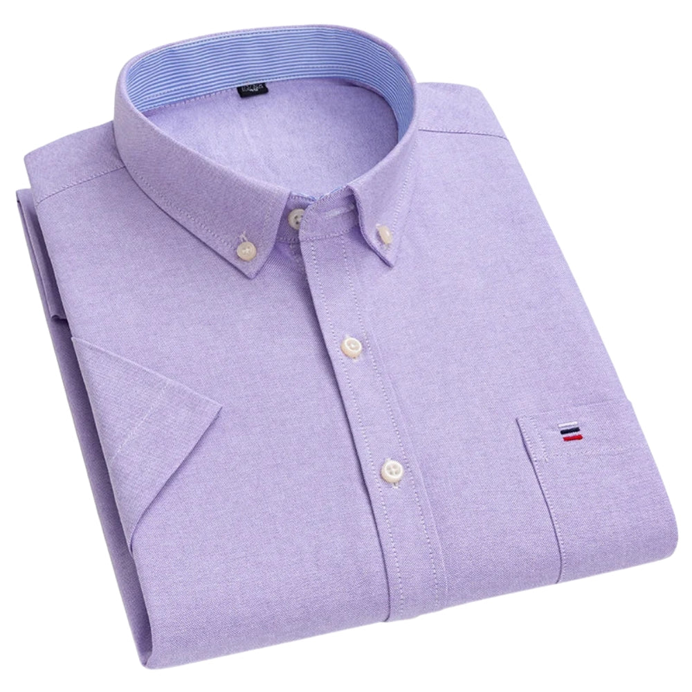Chemise Homme Rayée Été à Manches Courtes