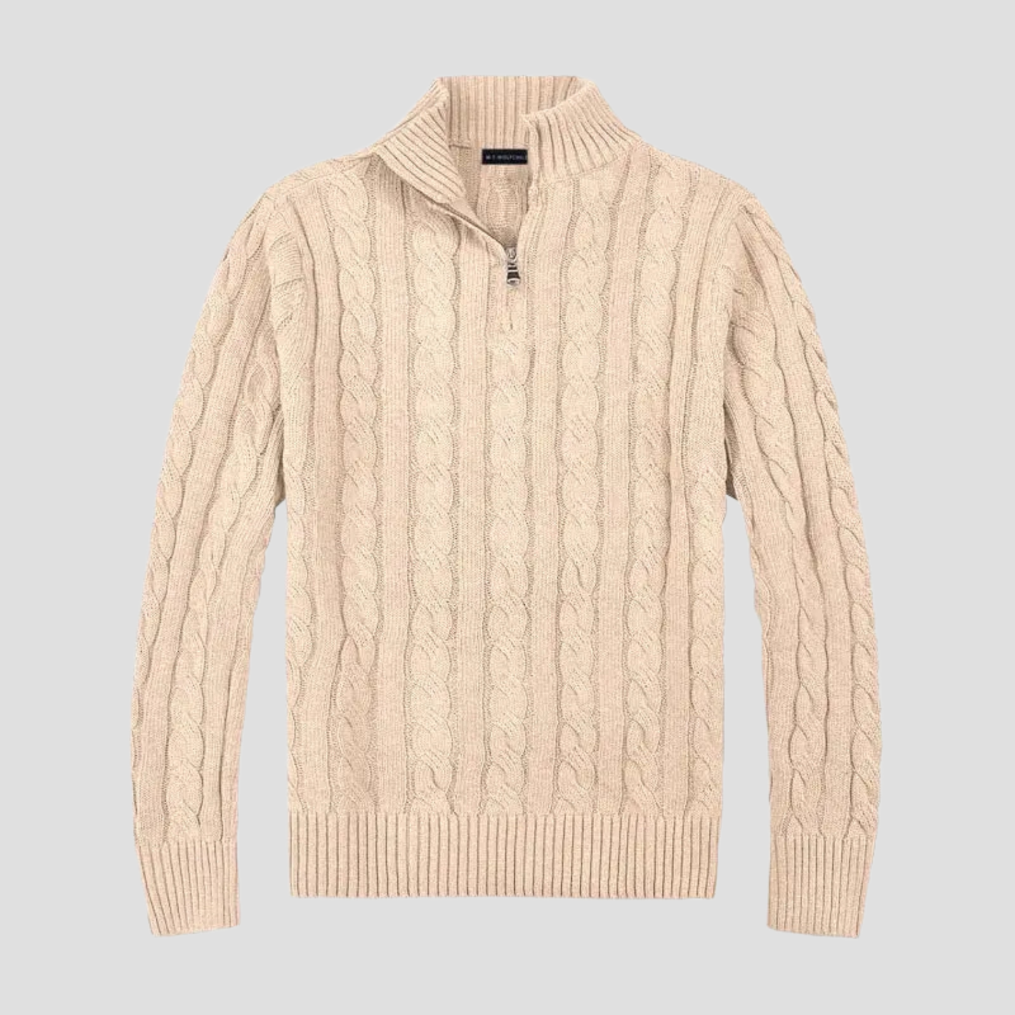 Pull en laine mélangeé gris anthracite pour homme sportif