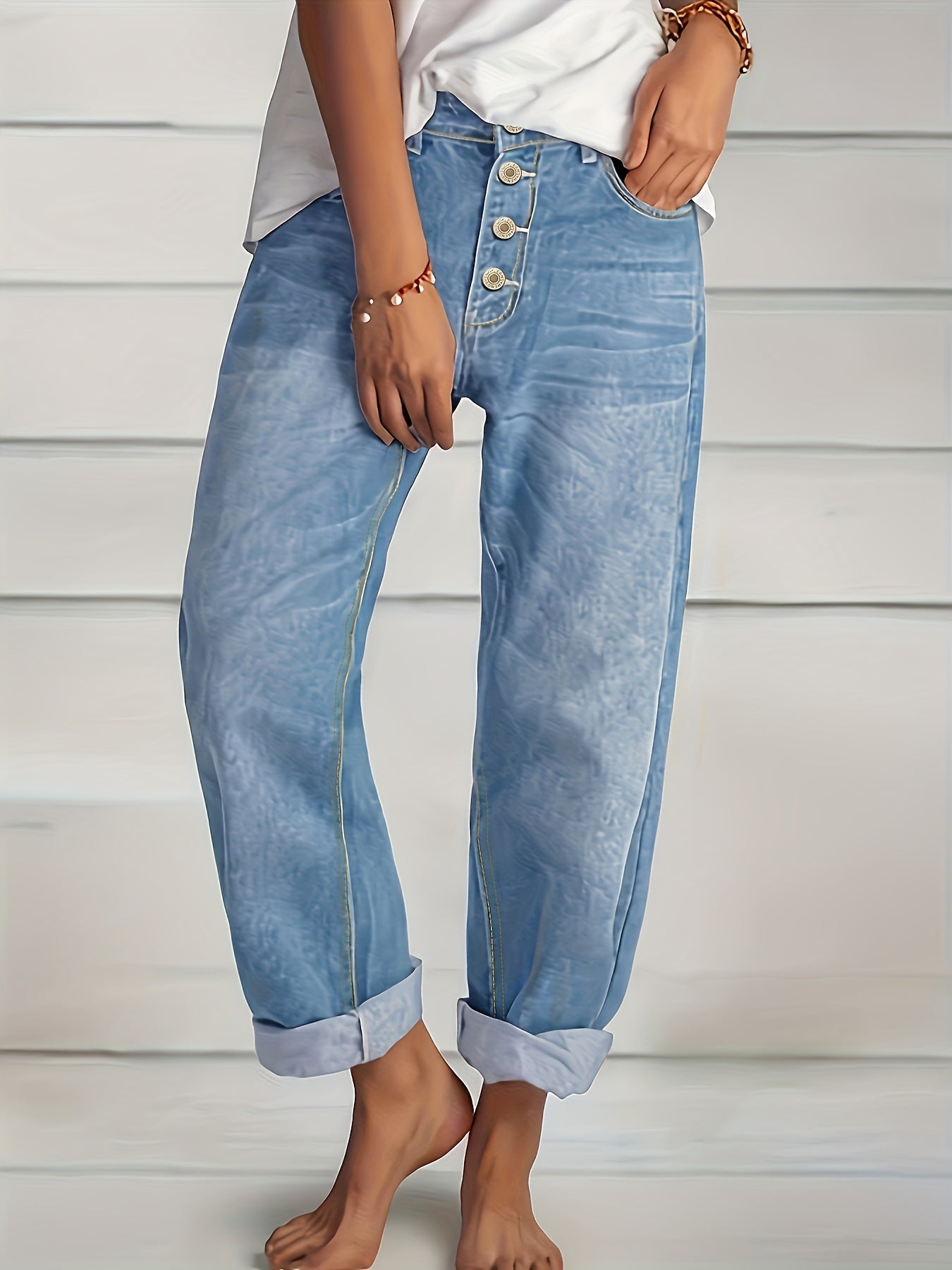 Jeans Féminins Taille Élevée pour Femme - luxestyle