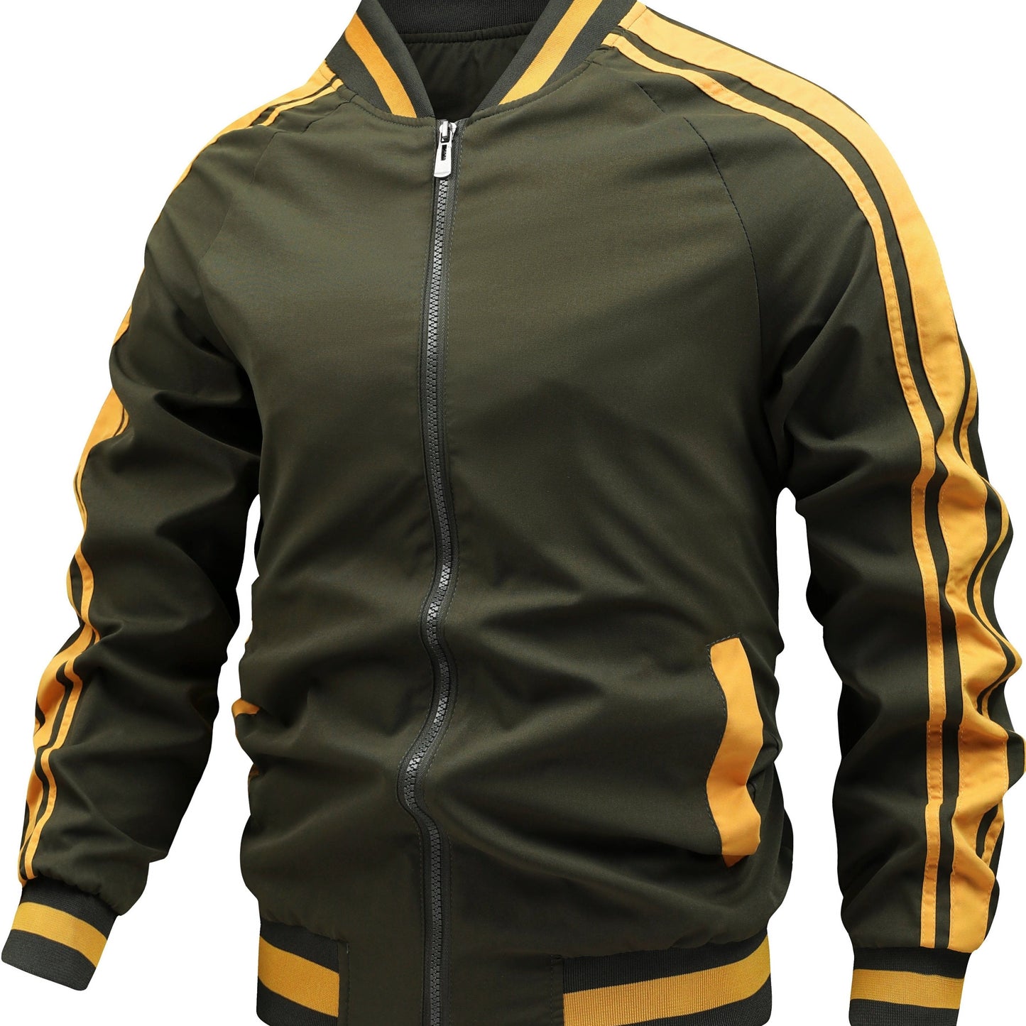 Veste de Sport Blanche et Vert Foncé pour Homme