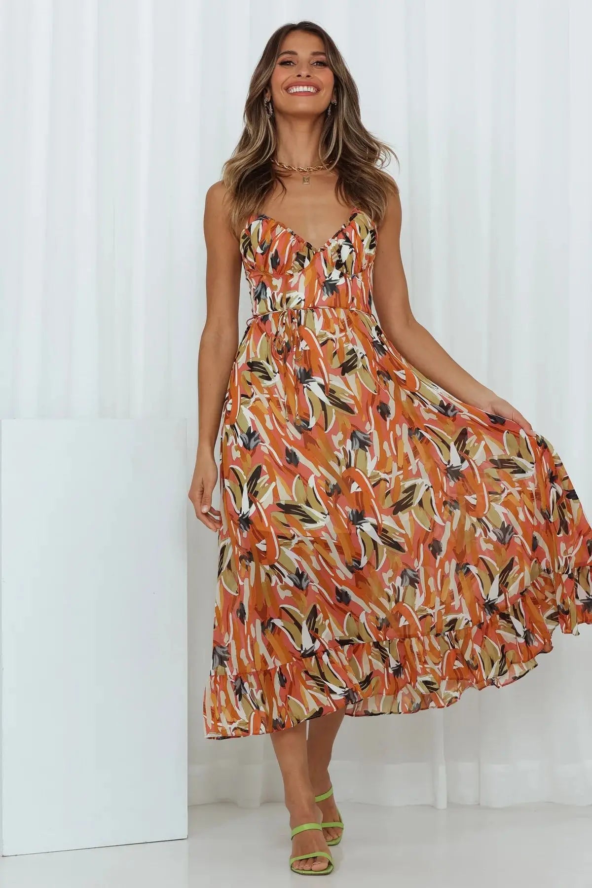 Floralisse™ – Robe Longue Femme Élégante Imprimée Confortable et Fluide