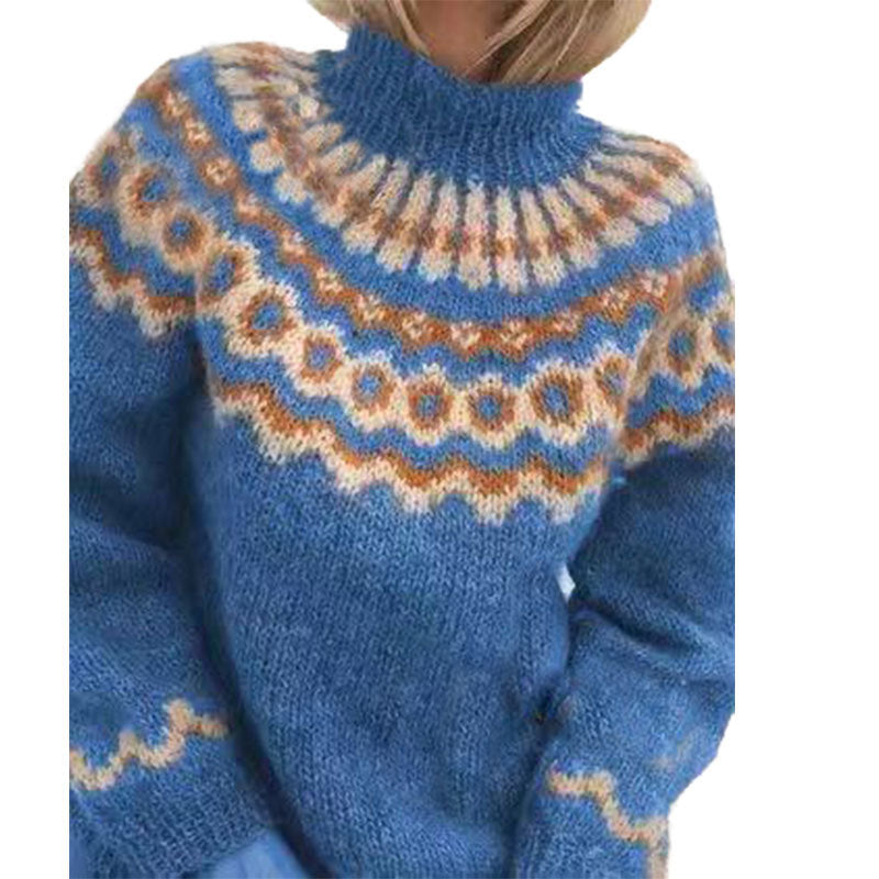 Pull Femme Hiver Laine Coloré