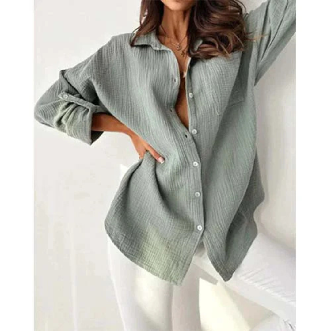 Chemise Été Féminine Décontractée | Boutons Pression