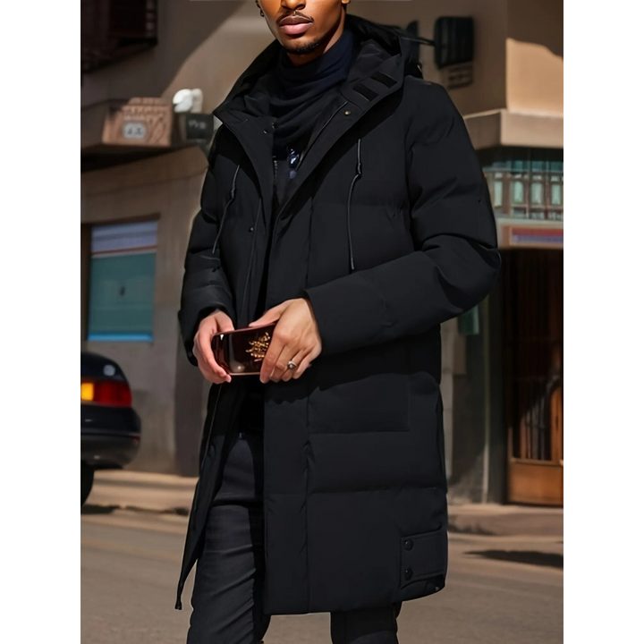 Veste Parka Élégante avec Ceinture pour Homme Hiver