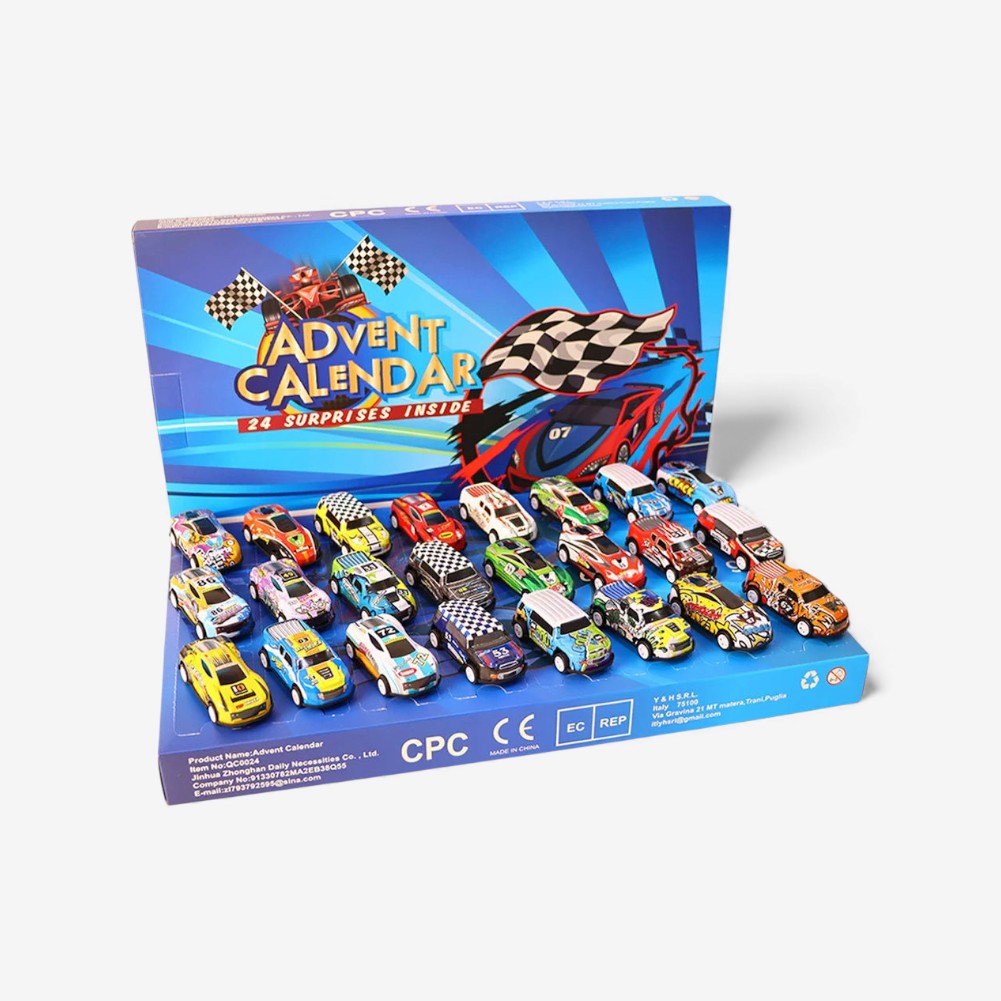 Calendrier de l'Avent Voitures de Course pour Enfants - LuxeStyle