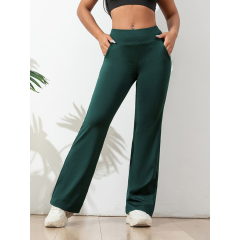 Leggings larges femme taille haute confort