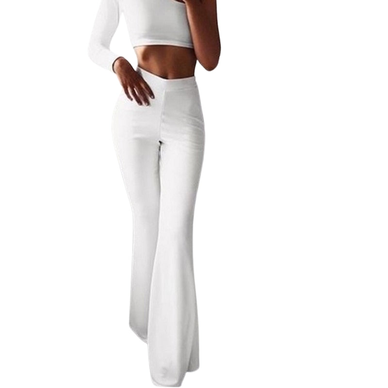 Pantalon Femme Évasé Haut de Gamme avec Poches Pratiques