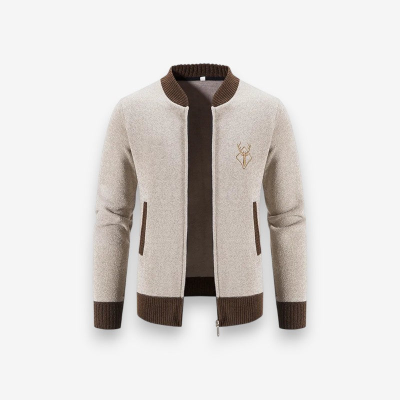 Veste zippée oversize avec poches et manches longues
