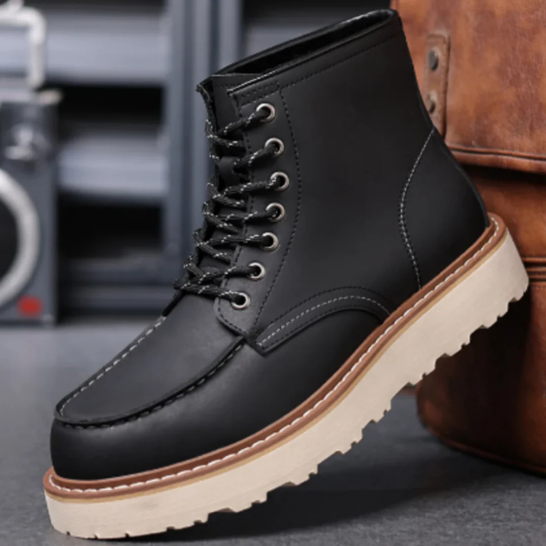 Bottes Hiver Chaussures Lacets Cuir