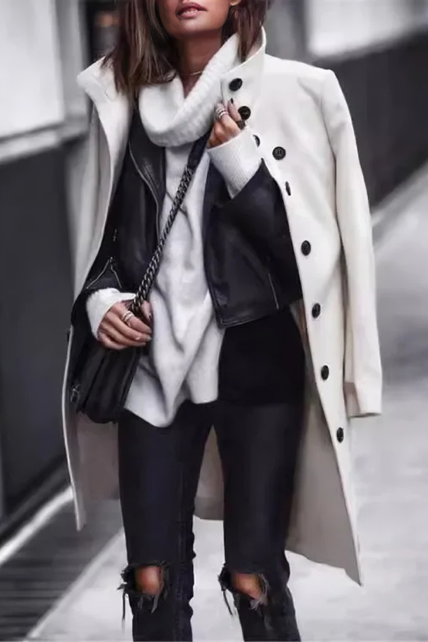 Manteau Hiver Élégant Femme