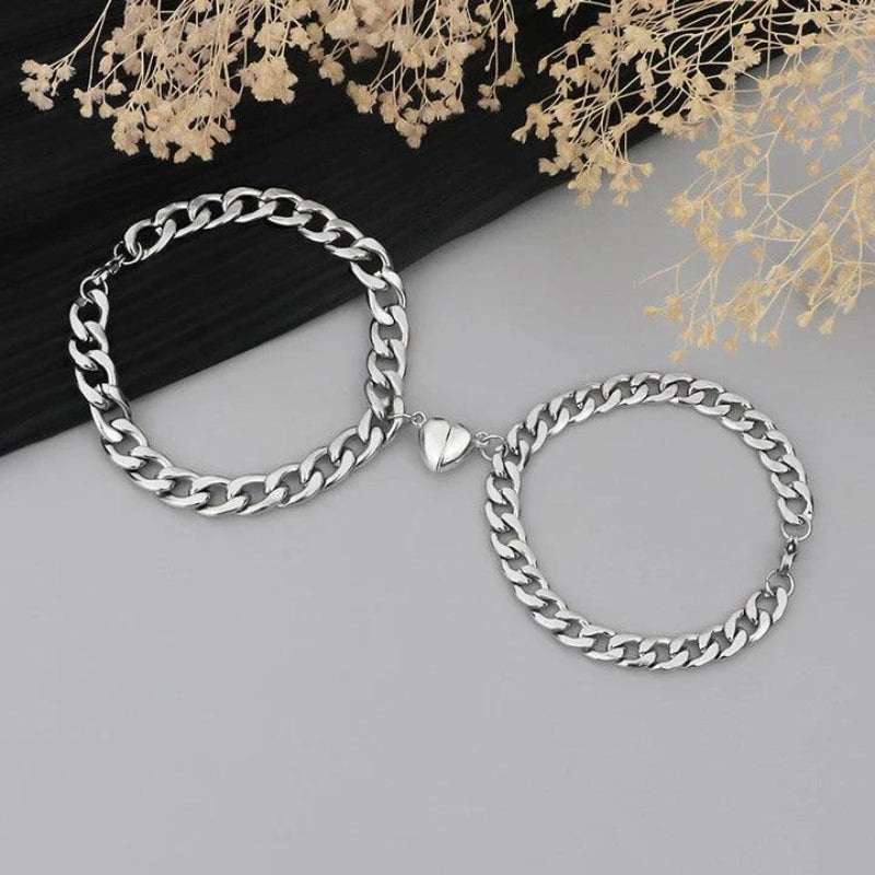 Bijou – Bracelet en chaîne fines avec charm en cœur et fermeture ajustable