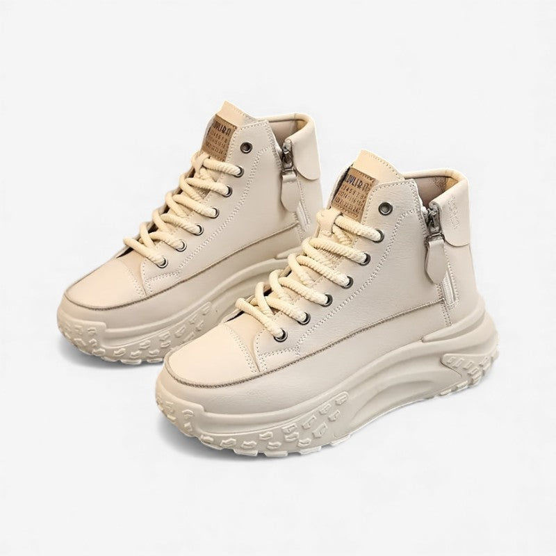 Baskets Sport Femmes avec Lacets et Zip Côté