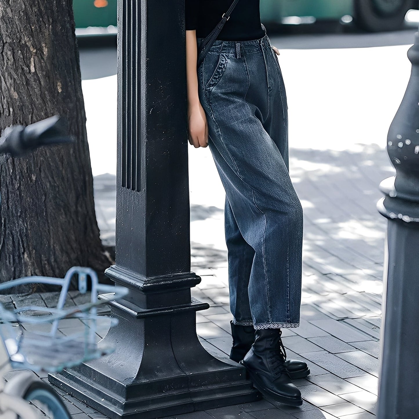 Jean Femme Taille Haute Confort avec Poches - LuxeStyle