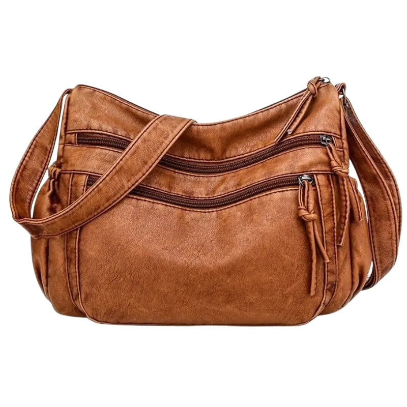 Sac à bandoulière femme pratique avec fermeture éclair et bretelle ajustable