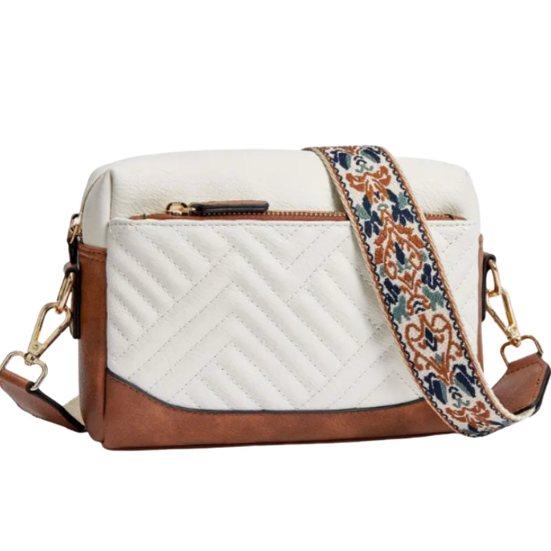 Sac à main femme élégant avec poignée ajustable et poches zippées