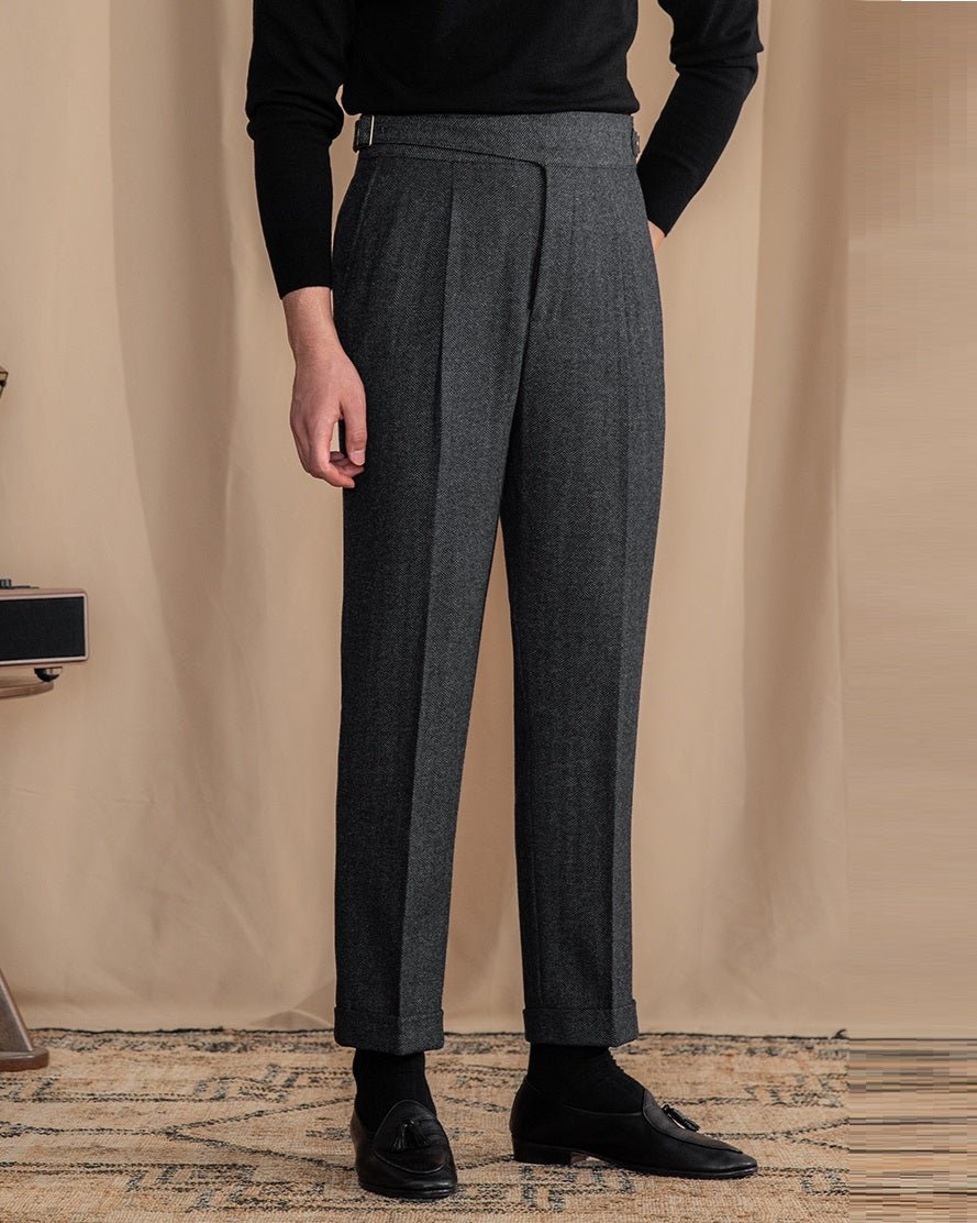 Pantalon Plissé Slim Élégant pour Homme