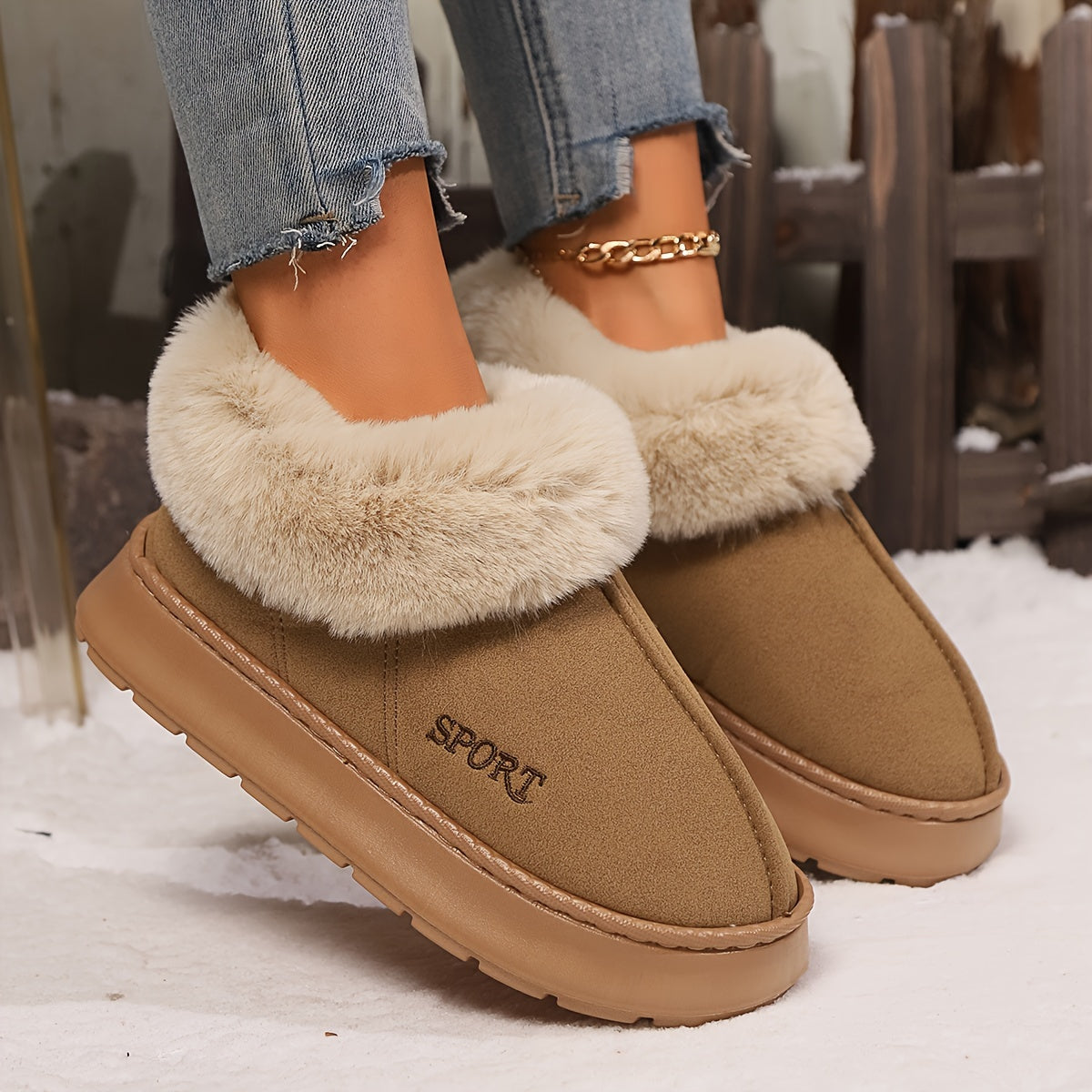 Chaussons douillets en mouton pour femme | Confort hivernal