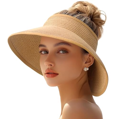 Chapeau de Soleil en Paille pour Femme, Écran Solaire - LuxeStyle