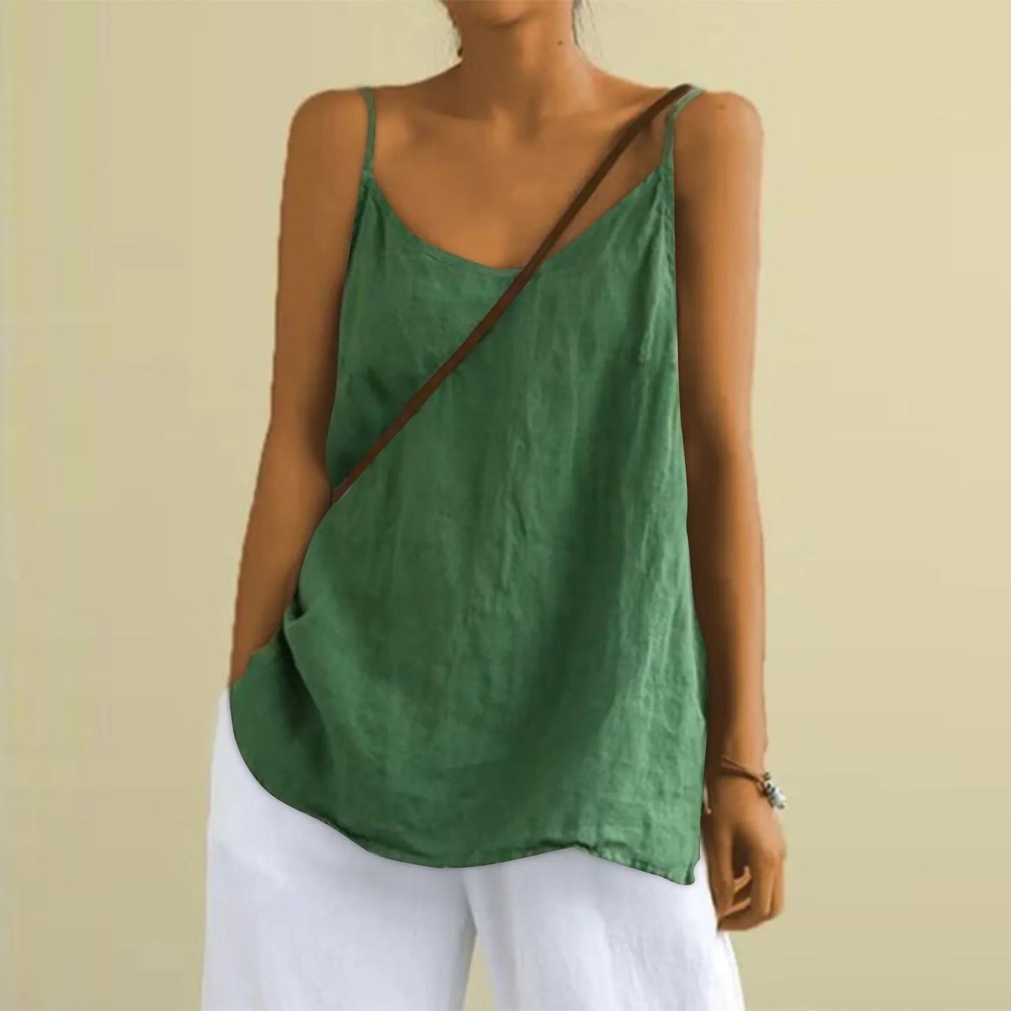 Top Décolleté Col V Été Femmes