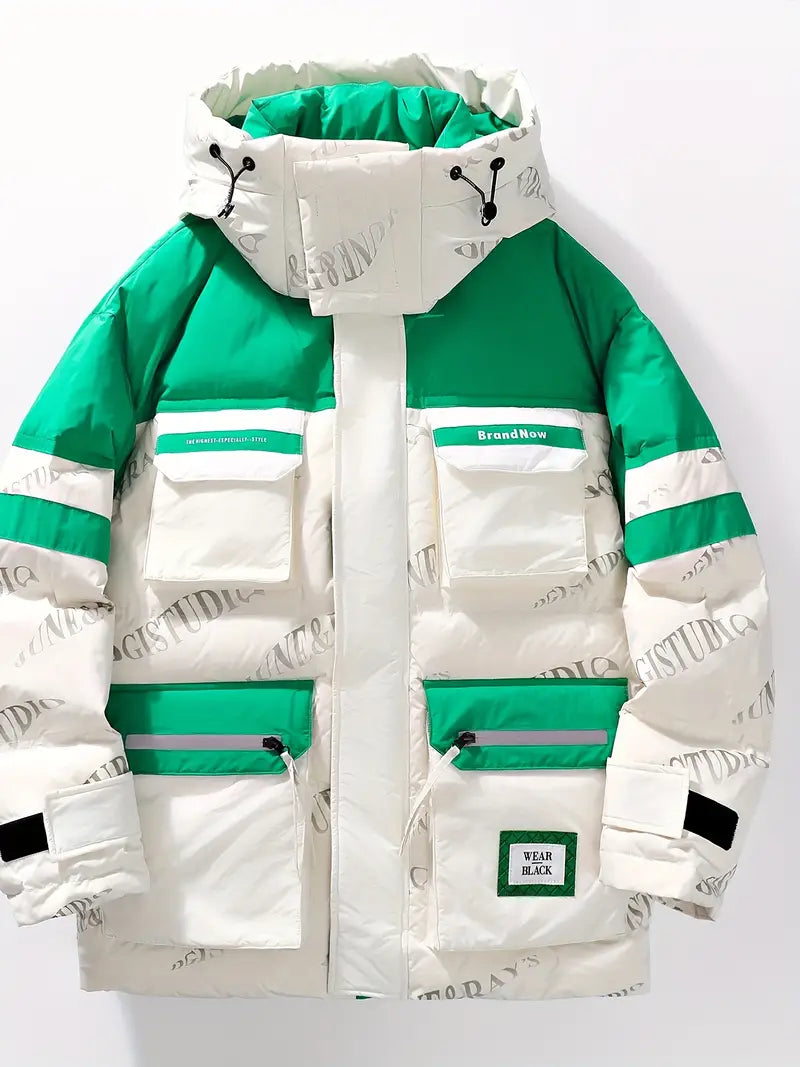 Veste Hiver Élégante Zippée pour Homme avec Poches - LuxeStyle