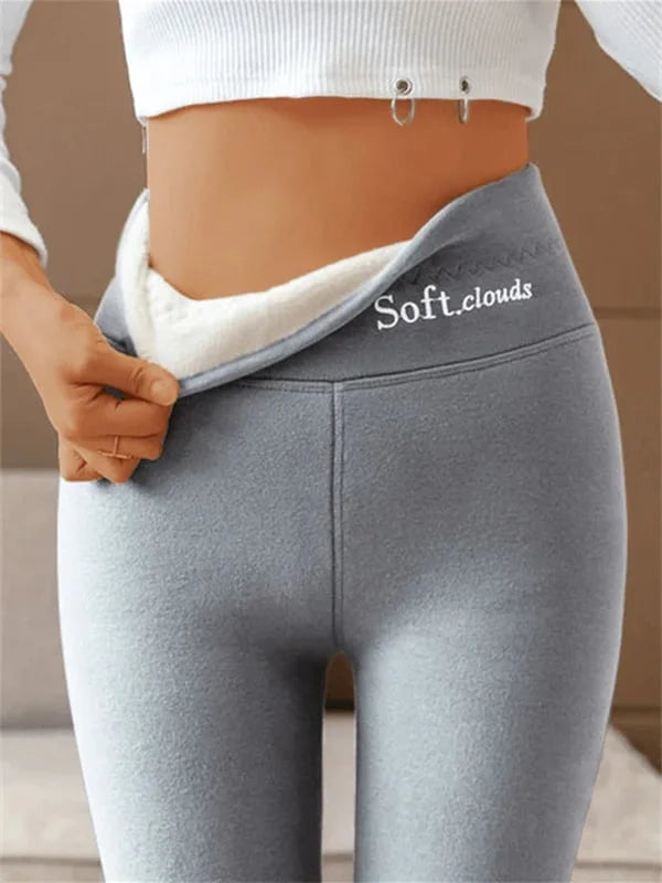 Pantalon Hiver Femme Élégant – Leggings Polaires Douillets et Élastiques