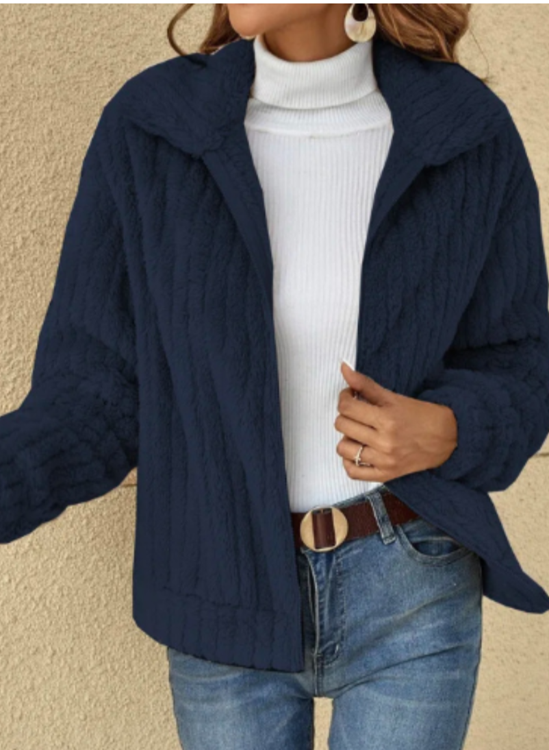 Veste Fourrure Synthétique Châtain Féminine