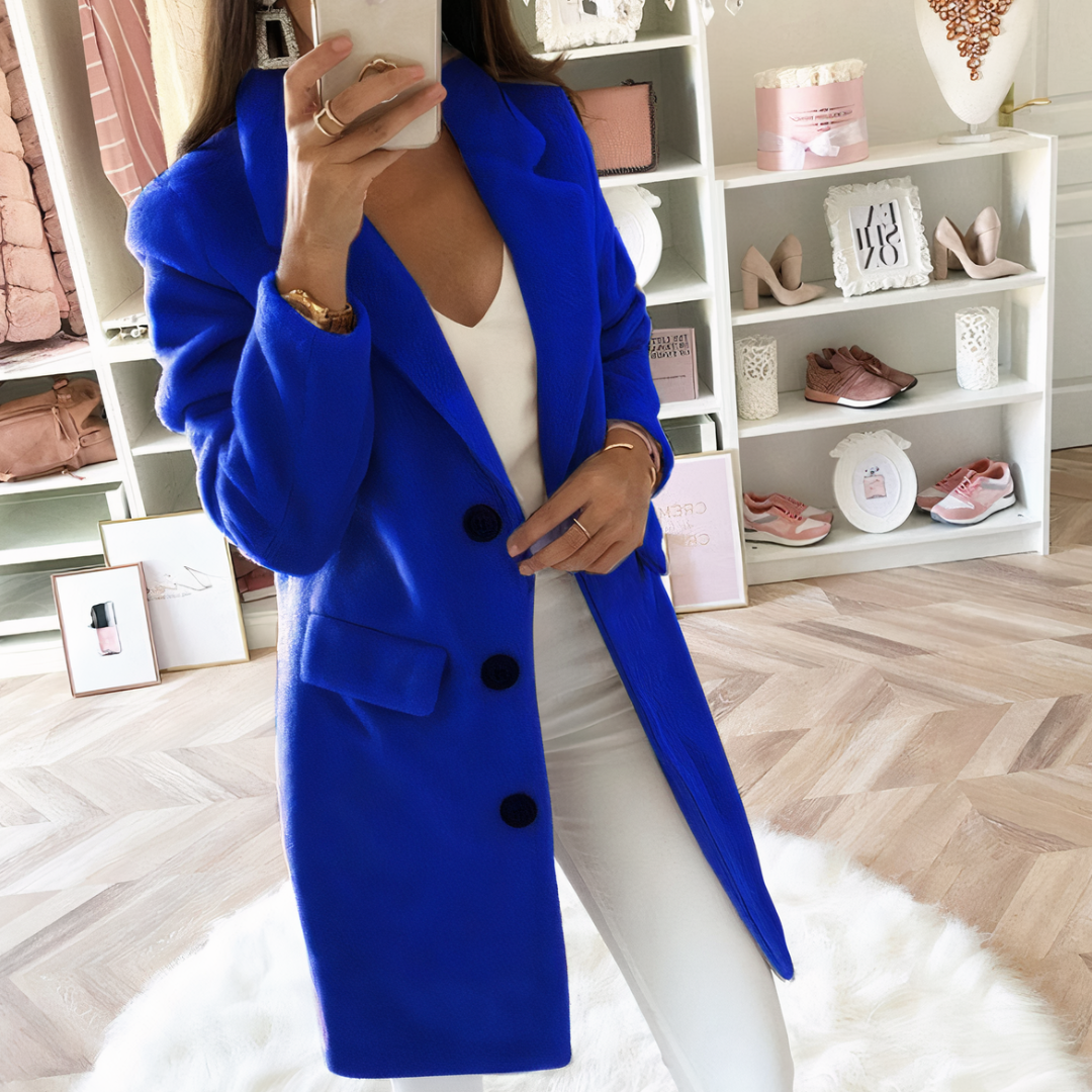 Manteau Femme Élégant Long Noir
