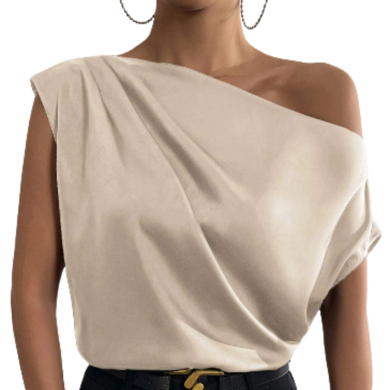 Blouse Élégante en Soie Décolletée - LuxeStyle