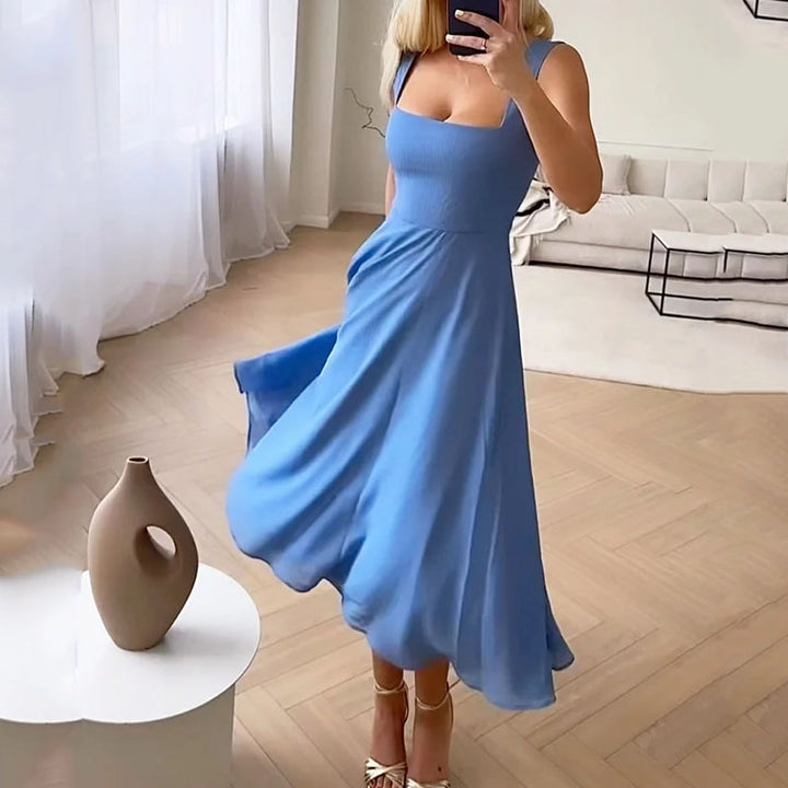 Robe Été Blanc Décolleté pour Femme